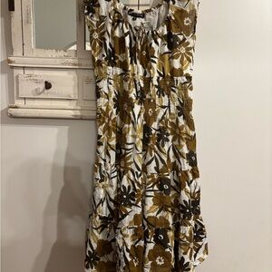 Mlle Gabrielle White and Cream Sleeveless Sundress